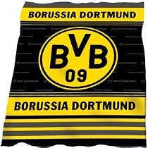 BVB / Borussia Dortmund Fleecedecke 'Streifenmikado'
