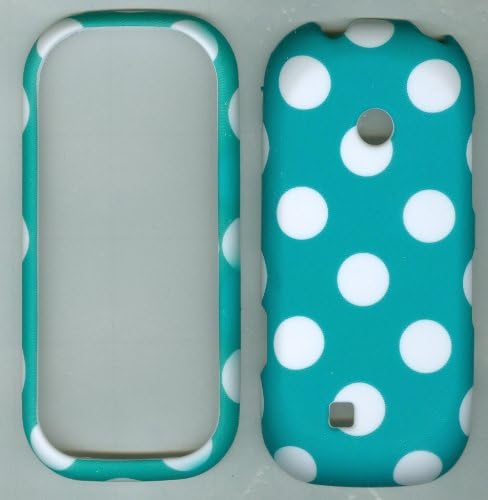 Light Blue White Dot Faceplate Hard Case Protector for Lg Cosmos 3 Vn251s