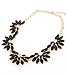 Vintage Resin Flower Bubble Bib Statement Pendant Necklace Choker Collar Jewellery (Black)
