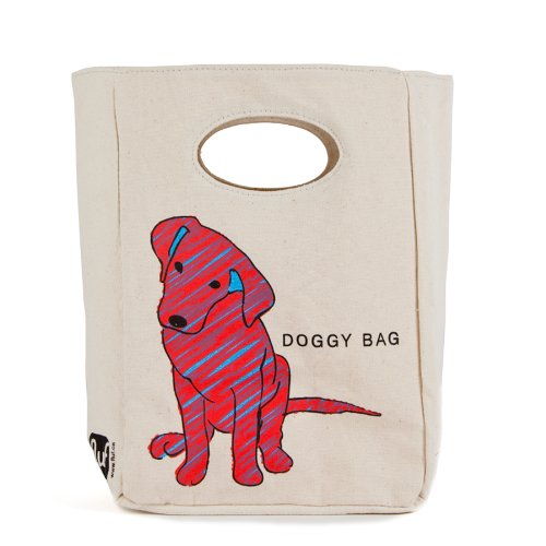 FLUF DOGGY Lunch Bag, 11-Inch L by 8-Inch W by 4-1/2-Inch D