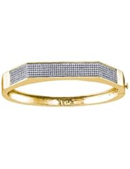 1.03ctw Round Diamond Micro-Pave Bangle Bracelet