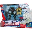 Transformers Exclusive Animated Series 3 Pack Set with Deluxe Class STEALTH LOCKDOWN (7" Tall), Legends Class BUMBLEBEE (3" Tall) and Legends Class OPTIMUS PRIME (3" Tall)