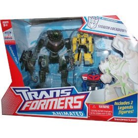 Transformers Exclusive Animated Series 3 Pack Set with Deluxe Class STEALTH LOCKDOWN (7