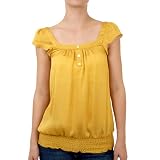 A. Byer Juniors' Luminous Silky Feel Chiffon Flutter Sleeve Top