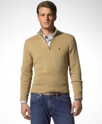 Polo Ralph Lauren Long Sleeve 1/2 Zip Mock Sweater