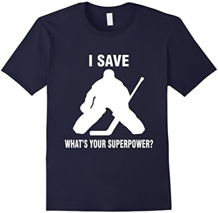 Men's I Save Hockey shirts - Gifts Funny T Shirt Large Navy