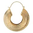 2 X 2.5" Egyptian Style Hoops In Gold