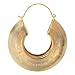 2 X 2.5" Egyptian Style Hoops In Gold