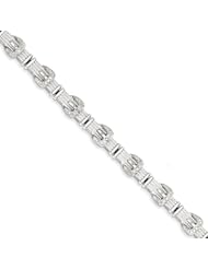 Sterling Silver Diamond Buckle Bracelet