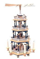 German Pyramid - 4Tier Nativity Scene