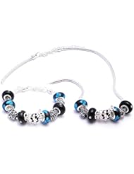 Giraffe Charm Bracelet and Necklace Gift Set Girls Pandora Style Gift Boxed