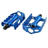 Como 2 Pcs Blue Alumnium Alloy Platform Pedals for Bicycle Bike