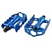 Como 2 Pcs Blue Alumnium Alloy Platform Pedals for Bicycle Bike