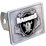 Oakland Raiders Large Zinc Trailer Hitch Cover - NFL Football Fan Shop Sports Team Merchandise