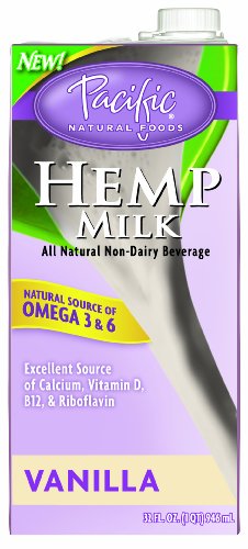 Pacific Natural Foods Hemp Milk, Vanilla, 32-Ounce Containers (Pack of 12)