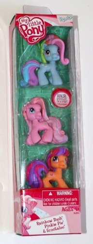 My Little Pony Ponyville Rainbow Dash, Pinkie Pie and Scootaloo Figures