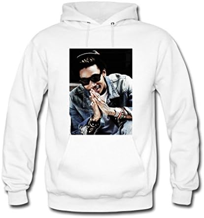 JITAU Wiz Khalifa Boy's Long Sleeve Plus Size Hoodie Medium White