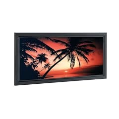 Trio-Leuchten 258710102 ES-Leuchtbild Sunset inklusiv 1 x E14, 7W, 2U ES-LM, 95 x 43 cm, mit Glascheibe, Rahmen schwarz