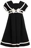 Bonnie Jean Girls 7-16 Nautical Flare Dress with Sailor Collar