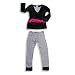 Rubbies - Girls Long Sleeve Pant Set, Black, White