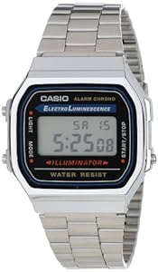 Casio Men's A168W-1 Electro Luminescence Digital Bracelet Watch