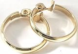 Monet Large Polished Hoop Clip Earrings GOLD