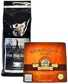 New York Coffee Midnight in Manhattan Coffee Beans 5lb Bag w/ FREE Rum Cake