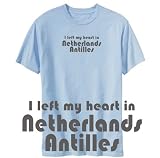 T-Shirt Light Blue  Retro Hearth Netherlands Antilles  Country