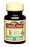 Nature Made Natural Vitamin E Softgels, 400 I.U., 60-Count Bottles (Pack of 3)