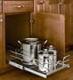 Rev-A-Shelf 5WB1-1218-CR 12" Single Pull-Out Chrome Wire Basket (18" Slides) - Wire-Chrome