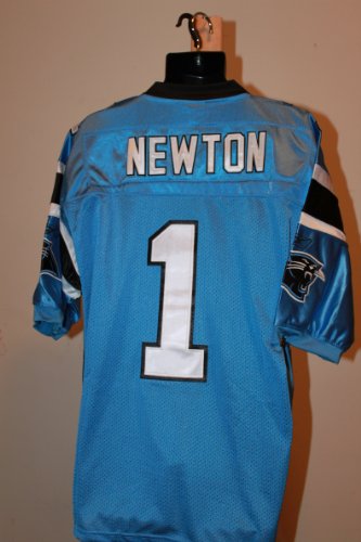 Cam Newton #1 Blue Carolina Panthers Reebok NFL Premier All Stitched Replica Jersey - X-LARGE