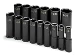 SK Hand Tools 4045 15-Piece 1/2-Inch Drive 6 Point Deep Fractional Impact Socket Set