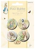Beatrix Potter - Peter Rabbit - Badge Pack - 4 x 38mm Badges