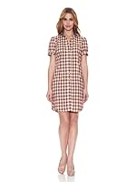 Polo Club Vestido Check (Rojo)