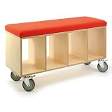 Offi Bench Box with Casters – Alcazar Wool Upholstery