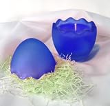 Easter Egg Candle- Dreamsicle Creamsicle- Blue