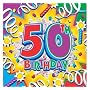 Birthday Explosion 50th Birthday Party Napkins (16 Pack) 51054
