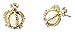 Elegant Style Pearl Cross Diamond Rhinestone Crown Earings
