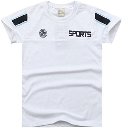 LYBD Little Boys' 2 Piece Athletic T-Shirt and Shorts Set White 7T
