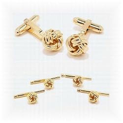 Gold Knot Stud Set
