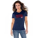 NHL Touch by Alyssa Milano Montreal Canadiens Ladies Royal Blue Tri-Blend V-neck T-shirt (Large)