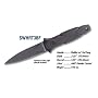 Smith & Wesson SWHRT3BF HRT False Edge Military Boot Knife, Black