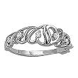 14K White Gold Diamond Heart Ring - 0.12 Ct.
