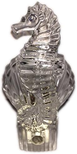 acrylic seahorse night light clear transparent small light weight 5oz. 5 x 2 x 1 in. 7.5 watts 120 volts for all sorts of rooms at home