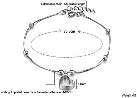 Swenice Creative Jewelry Rhodium" Love " Anklets