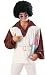 Mens Disco Costume Outfit Peace Hippie 60s 70s Bohemian Hippy White Tunic Top Brown Pants Retro