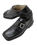 Boys Leather Buckled Dress Shoes
