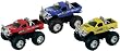 Friction Powered Monster Vehicle Three Pack - Red, Blue and Yellow