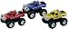 Friction Powered Monster Vehicle Three Pack - Red, Blue and Yellow