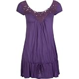 FULL TILT Drop Waist Womens Top - Purple